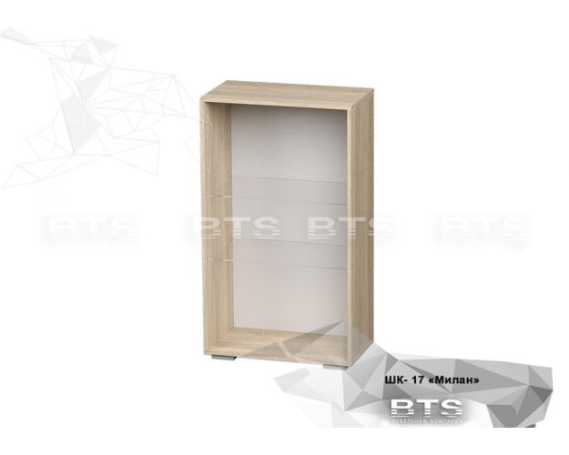 Шкаф ШК-17 Гостиная Милан (дуб сонома/белый глянец)