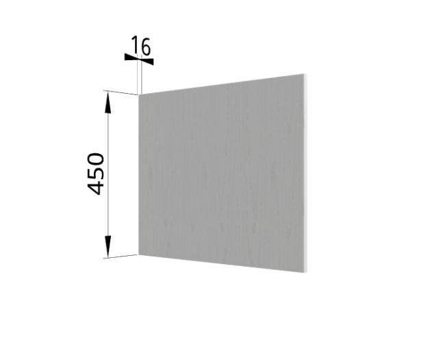 Панель торцевая (для шкафа горизонтального глубокого высокого) ГВПГ Капри (Липа белый)