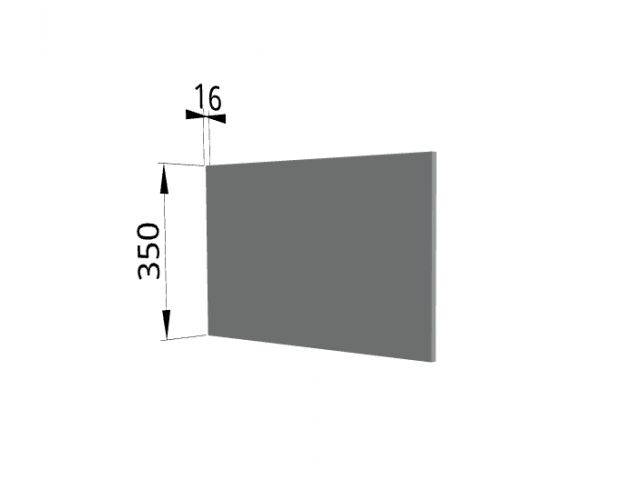 Панель торцевая (для шкафа горизонтального глубокого) ГПГ Гарда, Империя, Ройс (Серый Эмалит)