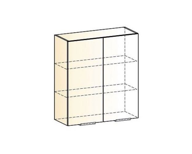 Стоун Шкаф навесной L800 Н900 (2 дв. гл.) (белый/палисандр)