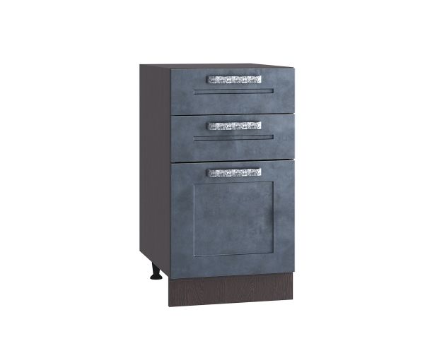 Лофт Шкаф нижний ШН3Я 400 (Бетон графит/корпус венге)