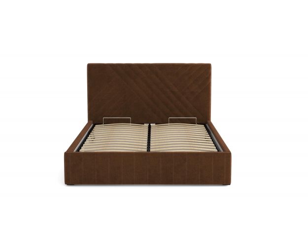 Кровать Гамма ш. 1400 (без основания для хранения) (велюр тенерифе шоколад)