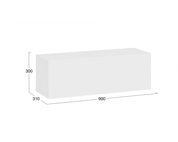 Шкаф настенный Глосс ТД 319.03.26 белый
