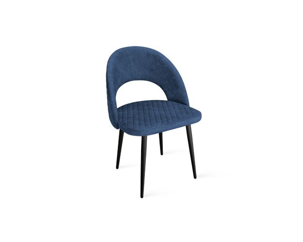 Стул «Гэтсби» К1К Черный/Микровелюр Wellmart Indigo