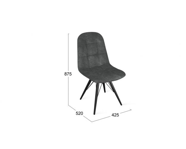 Стул «Райс» К3 Черный муар/Микровелюр Wellmart Graphite