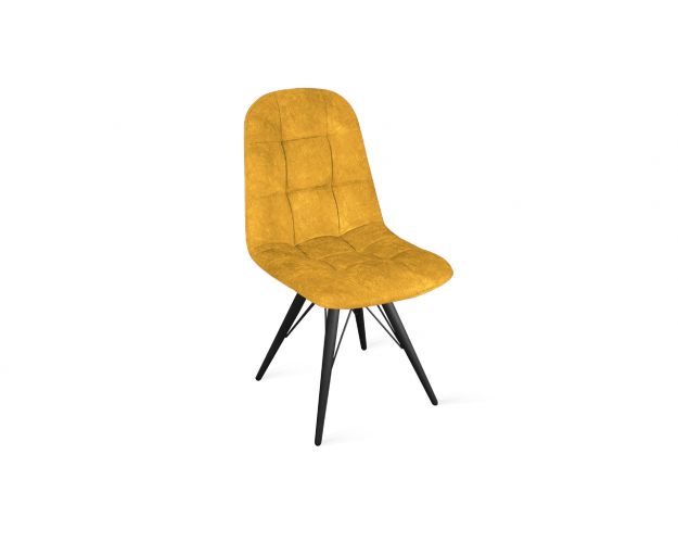 Стул «Райс» К3 Черный муар/Микровелюр Wellmart Yellow
