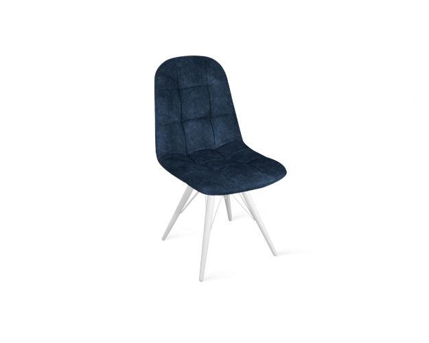 Стул «Райс» К3 Белый/Микровелюр Wellmart Blue
