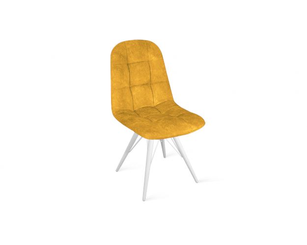 Стул «Райс» К3 Белый/Микровелюр Wellmart Yellow