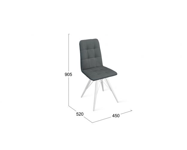 Стул «Аспен» К3 Белый/Микровелюр Jercy Graphite