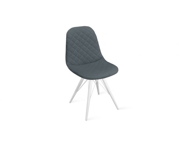Стул «Ричи» К3 Белый/Микровелюр Jercy Graphite
