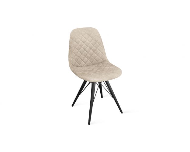 Стул «Ричи» К3 Черный муар/Микровелюр Wellmart Dark Beige
