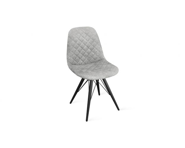 Стул «Ричи» К3 Черный муар/Микровелюр Wellmart Silver