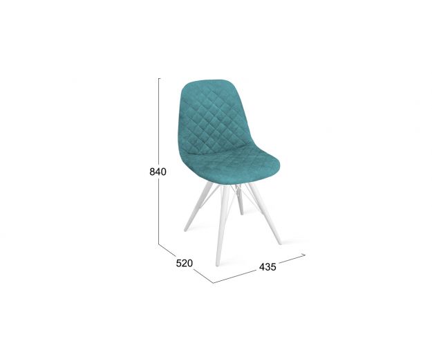 Стул «Ричи» К3 Белый/Микровелюр Wellmart Indigo