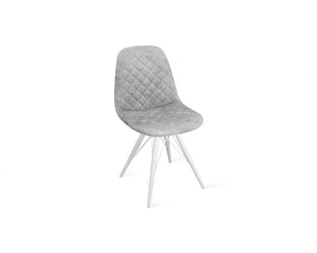 Стул «Ричи» К3 Белый/Микровелюр Wellmart Silver
