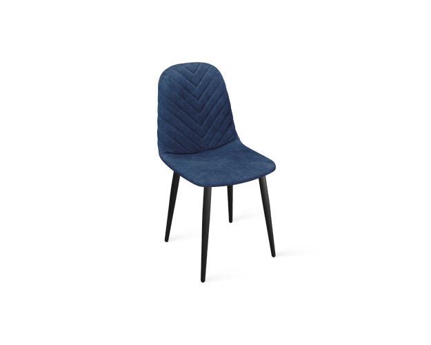 Стул «Шерри» К1С Черный муар/Микровелюр Wellmart Blue