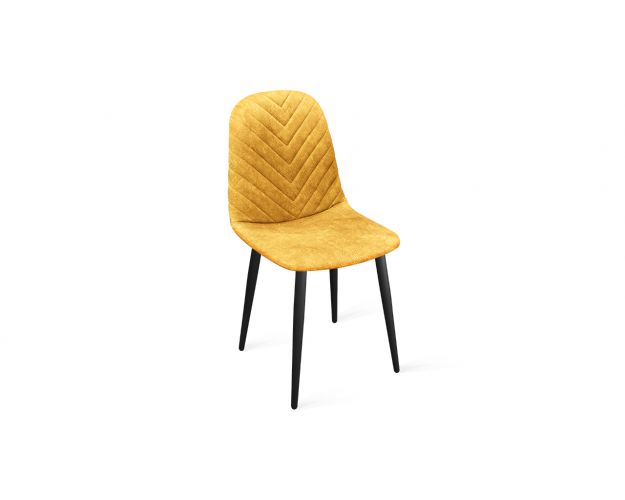 Стул «Шерри» К1С Черный муар/Микровелюр Wellmart Yellow