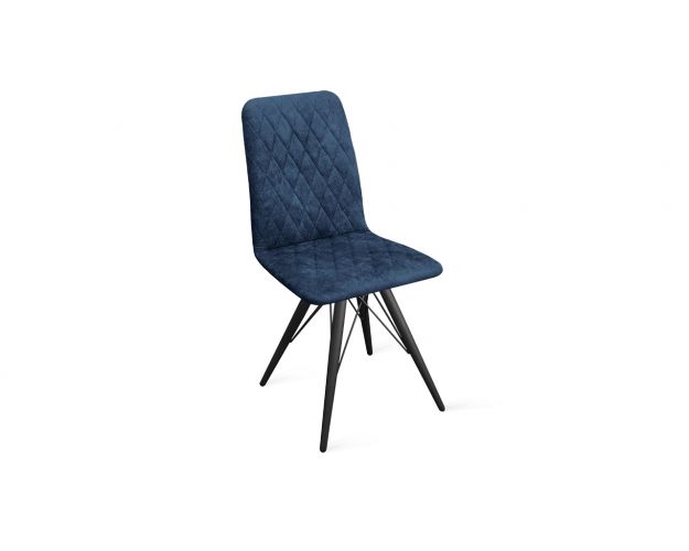 Стул «Стенли» К3 Черный муар/Микровелюр Wellmart Blue