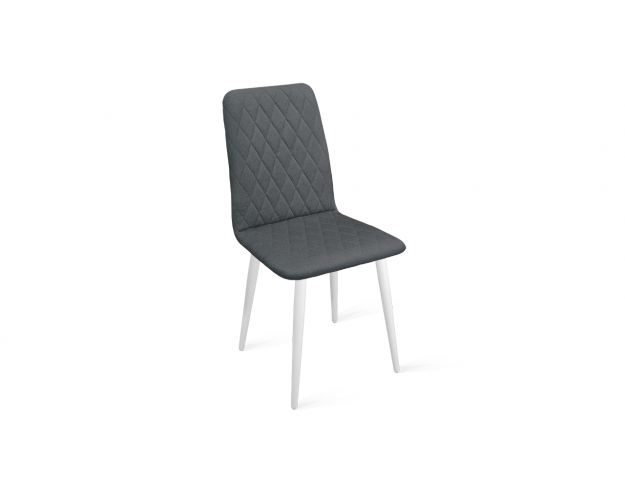 Стул «Стенли» К1С Белый/Микровелюр Jercy Graphite