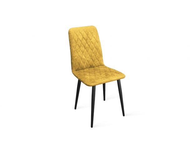 Стул «Стенли» К1С Черный муар/Микровелюр Wellmart Yellow
