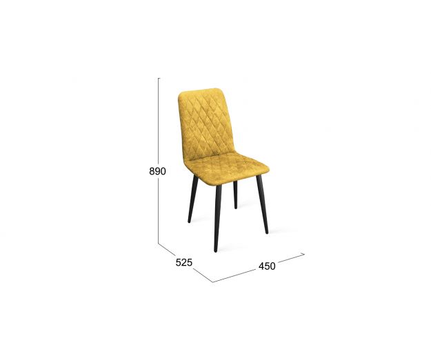 Стул «Стенли» К1С Черный муар/Микровелюр Wellmart Yellow